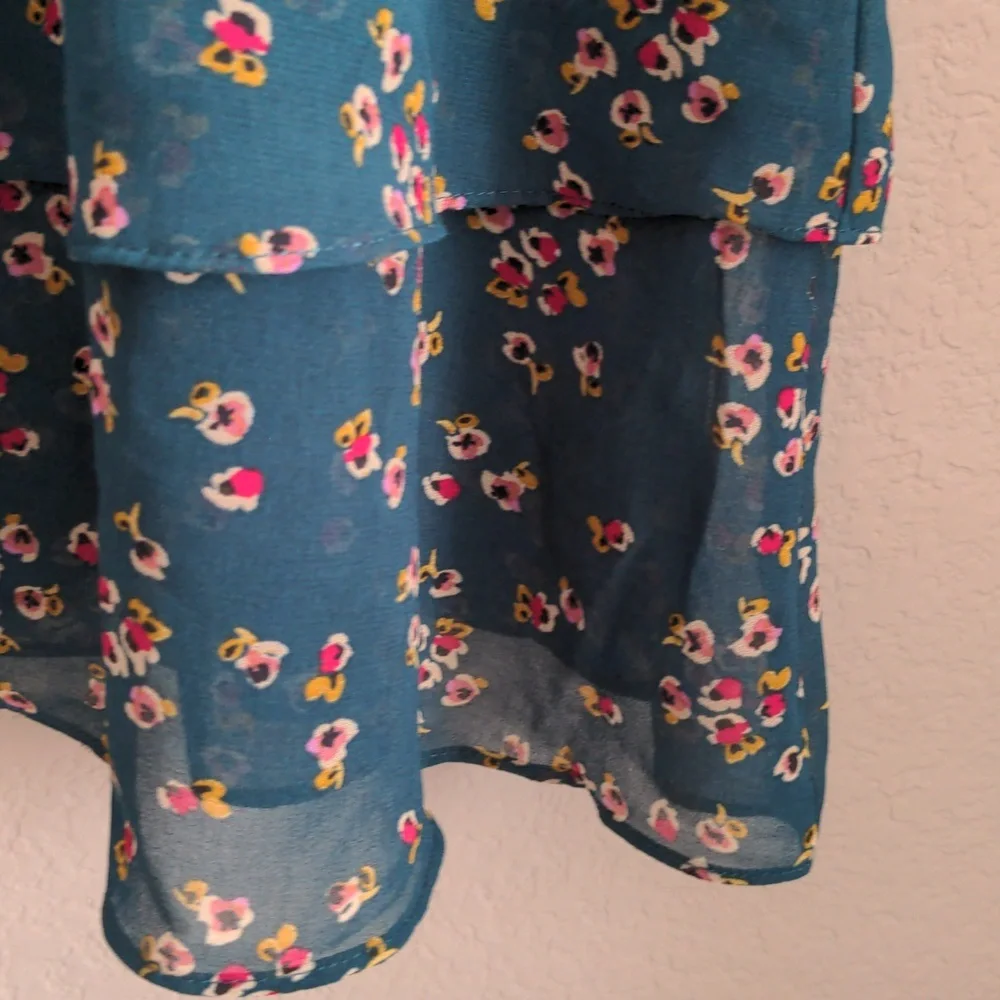1. State Forest Green Floral Ruffle Dress - Picture 8 of 9